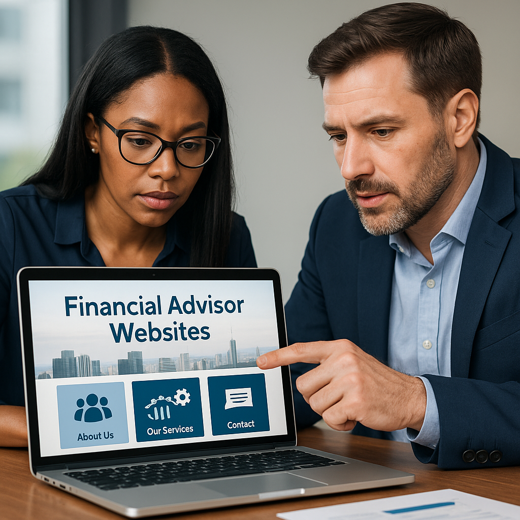 Financial Advisors looking at their website